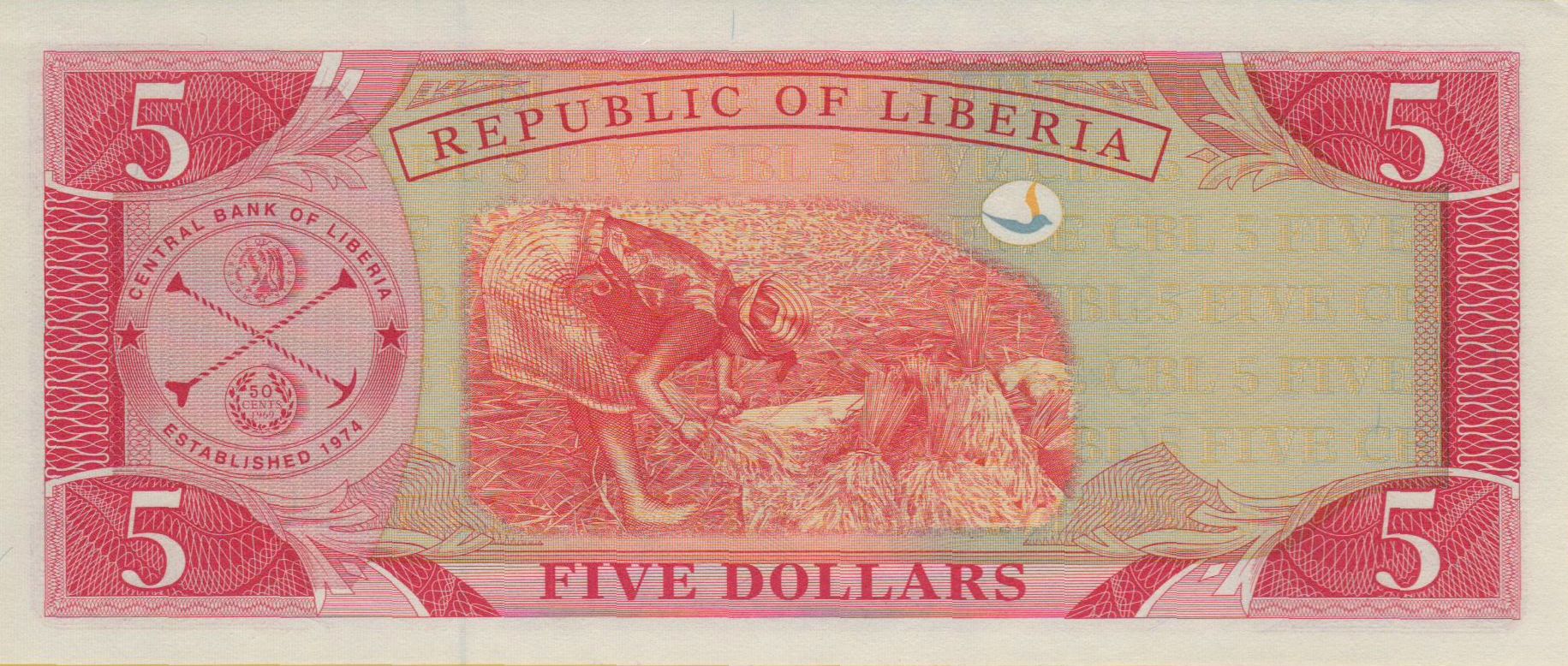 Liberia 5 1999 UNC P-21